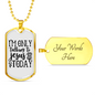 Talking To Jesus Today Christian Necklace Stainless Steel or 18k Gold Dog Tag 24" Chain-Express Your Love Gifts