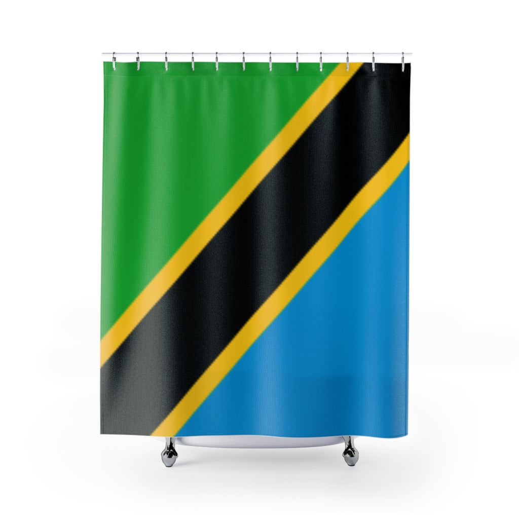 Tanzania Flag Stylish Design 71" x 74" Elegant Waterproof Shower Curtain for a Spa-like Bathroom Paradise Exceptional Craftsmanship-Express Your Love Gifts