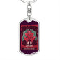 Tarot Card Devil Tarot Keychain Dog Tag Stainless Steel or 18k Gold-Express Your Love Gifts