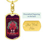 Tarot Card Devil Tarot Keychain Dog Tag Stainless Steel or 18k Gold-Express Your Love Gifts