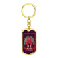 Tarot Card Devil Tarot Keychain Dog Tag Stainless Steel or 18k Gold-Express Your Love Gifts