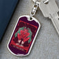 Tarot Card Devil Tarot Keychain Dog Tag Stainless Steel or 18k Gold-Express Your Love Gifts