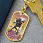 Tarot Card Five Of Swords Keychain Dog Tag Stainless Steel or 18k Gold-Express Your Love Gifts