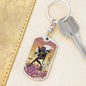 Tarot Card Five Of Swords Keychain Dog Tag Stainless Steel or 18k Gold-Express Your Love Gifts