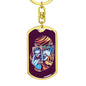 Tarot Card Fortune Teller Keychain Dog Tag Stainless Steel or 18k Gold-Express Your Love Gifts