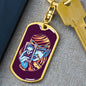 Tarot Card Fortune Teller Keychain Dog Tag Stainless Steel or 18k Gold-Express Your Love Gifts
