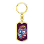 Tarot Card Fortune Teller Keychain Dog Tag Stainless Steel or 18k Gold-Express Your Love Gifts