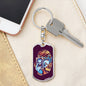 Tarot Card Fortune Teller Keychain Dog Tag Stainless Steel or 18k Gold-Express Your Love Gifts