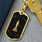 Tarot Card King Keychain Dog Tag Stainless Steel or 18k Gold-Express Your Love Gifts