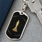 Tarot Card King Keychain Dog Tag Stainless Steel or 18k Gold-Express Your Love Gifts