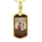 Tarot Card Lovers Keychain Dog Tag Stainless Steel or 18k Gold-Express Your Love Gifts