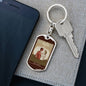 Tarot Card Lovers Keychain Dog Tag Stainless Steel or 18k Gold-Express Your Love Gifts