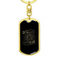 Tarot Card Magic Crystal And Hand Keychain Dog Tag Stainless Steel or 18k Gold-Express Your Love Gifts