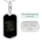 Tarot Card Magic Crystal And Hand Keychain Dog Tag Stainless Steel or 18k Gold-Express Your Love Gifts