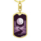Tarot Card Moon Tarot Keychain Dog Tag Stainless Steel or 18k Gold-Express Your Love Gifts