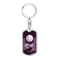 Tarot Card Moon Tarot Keychain Dog Tag Stainless Steel or 18k Gold-Express Your Love Gifts