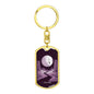Tarot Card Moon Tarot Keychain Dog Tag Stainless Steel or 18k Gold-Express Your Love Gifts