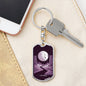 Tarot Card Moon Tarot Keychain Dog Tag Stainless Steel or 18k Gold-Express Your Love Gifts