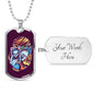 Tarot Card Necklace Fortune Teller Stainless Steel or 18k Gold Dog Tag 24"-Express Your Love Gifts