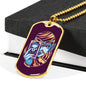 Tarot Card Necklace Fortune Teller Stainless Steel or 18k Gold Dog Tag 24"-Express Your Love Gifts