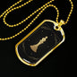 Tarot Card Necklace King Stainless Steel or 18k Gold Dog Tag 24"-Express Your Love Gifts