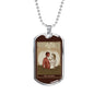Tarot Card Necklace Lovers Stainless Steel or 18k Gold Dog Tag 24"-Express Your Love Gifts