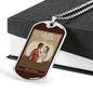 Tarot Card Necklace Lovers Stainless Steel or 18k Gold Dog Tag 24"-Express Your Love Gifts