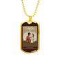 Tarot Card Necklace Lovers Stainless Steel or 18k Gold Dog Tag 24"-Express Your Love Gifts