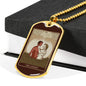 Tarot Card Necklace Lovers Stainless Steel or 18k Gold Dog Tag 24"-Express Your Love Gifts