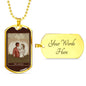 Tarot Card Necklace Lovers Stainless Steel or 18k Gold Dog Tag 24"-Express Your Love Gifts