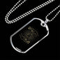 Tarot Card Necklace Magic Crystal And Hand Stainless Steel or 18k Gold Dog Tag 24"-Express Your Love Gifts