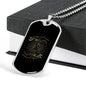 Tarot Card Necklace Magic Crystal And Hand Stainless Steel or 18k Gold Dog Tag 24"-Express Your Love Gifts