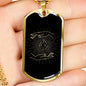 Tarot Card Necklace Magic Crystal And Hand Stainless Steel or 18k Gold Dog Tag 24"-Express Your Love Gifts