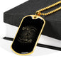 Tarot Card Necklace Magic Crystal And Hand Stainless Steel or 18k Gold Dog Tag 24"-Express Your Love Gifts