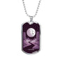 Tarot Card Necklace Moon Tarot Stainless Steel or 18k Gold Dog Tag 24"-Express Your Love Gifts