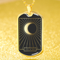 Tarot Card Necklace Moon The Occult Stainless Steel or 18k Gold Dog Tag 24"-Express Your Love Gifts