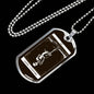 Tarot Card Necklace Skeleton Hanged Man Stainless Steel or 18k Gold Dog Tag 24"-Express Your Love Gifts
