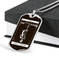 Tarot Card Necklace Skeleton Hanged Man Stainless Steel or 18k Gold Dog Tag 24"-Express Your Love Gifts