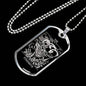 Tarot Card Necklace Strength Stainless Steel or 18k Gold Dog Tag 24"-Express Your Love Gifts