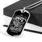 Tarot Card Necklace Strength Stainless Steel or 18k Gold Dog Tag 24"-Express Your Love Gifts