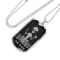 Tarot Card Necklace The Alien Stainless Steel or 18k Gold Dog Tag 24"-Express Your Love Gifts