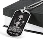 Tarot Card Necklace The Alien Stainless Steel or 18k Gold Dog Tag 24"-Express Your Love Gifts