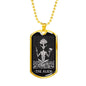 Tarot Card Necklace The Alien Stainless Steel or 18k Gold Dog Tag 24"-Express Your Love Gifts