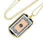 Tarot Card Necklace The Back Stainless Steel or 18k Gold Dog Tag 24"-Express Your Love Gifts