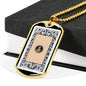 Tarot Card Necklace The Back Stainless Steel or 18k Gold Dog Tag 24"-Express Your Love Gifts