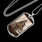 Tarot Card Necklace The Chariot Tarot Stainless Steel or 18k Gold Dog Tag 24"-Express Your Love Gifts