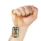 Tarot Card Necklace The Chariots Stainless Steel or 18k Gold Dog Tag 24"-Express Your Love Gifts