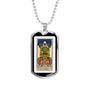 Tarot Card Necklace The Chariots Stainless Steel or 18k Gold Dog Tag 24"-Express Your Love Gifts