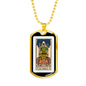Tarot Card Necklace The Chariots Stainless Steel or 18k Gold Dog Tag 24"-Express Your Love Gifts