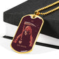 Tarot Card Necklace The Death Stainless Steel or 18k Gold Dog Tag 24"-Express Your Love Gifts